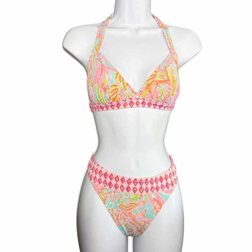 Lilly Pulitzer "Scuba To Cuba" Bikini 2 Pc Set Small Swimwear Beach Resort